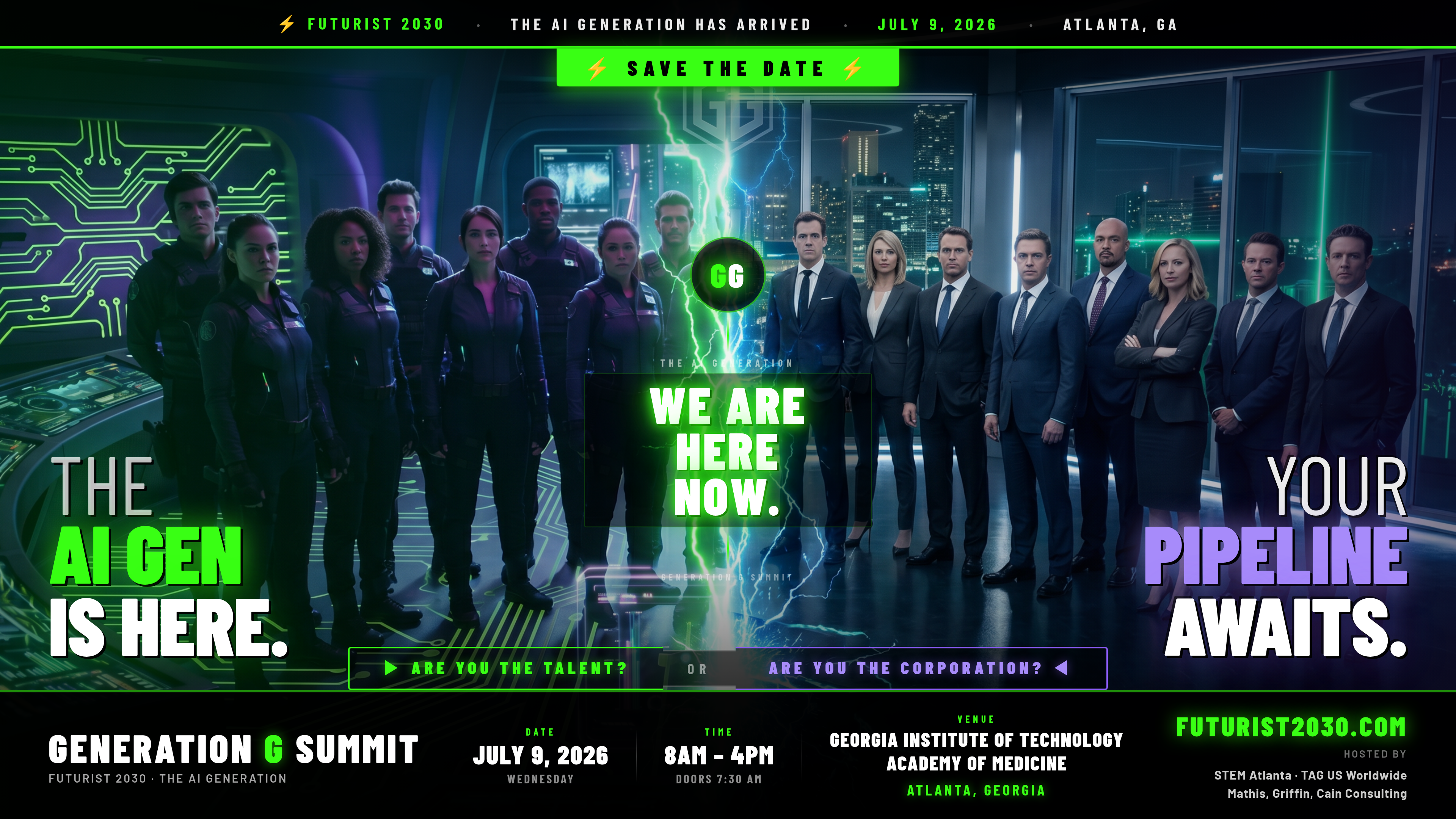 Generation G Summit — Save The Date — July 9, 2026